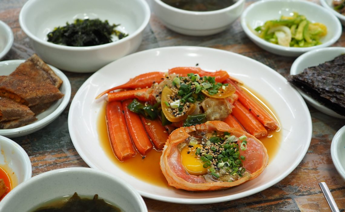 Korean Marinated Raw Red Crab in Sokcho City